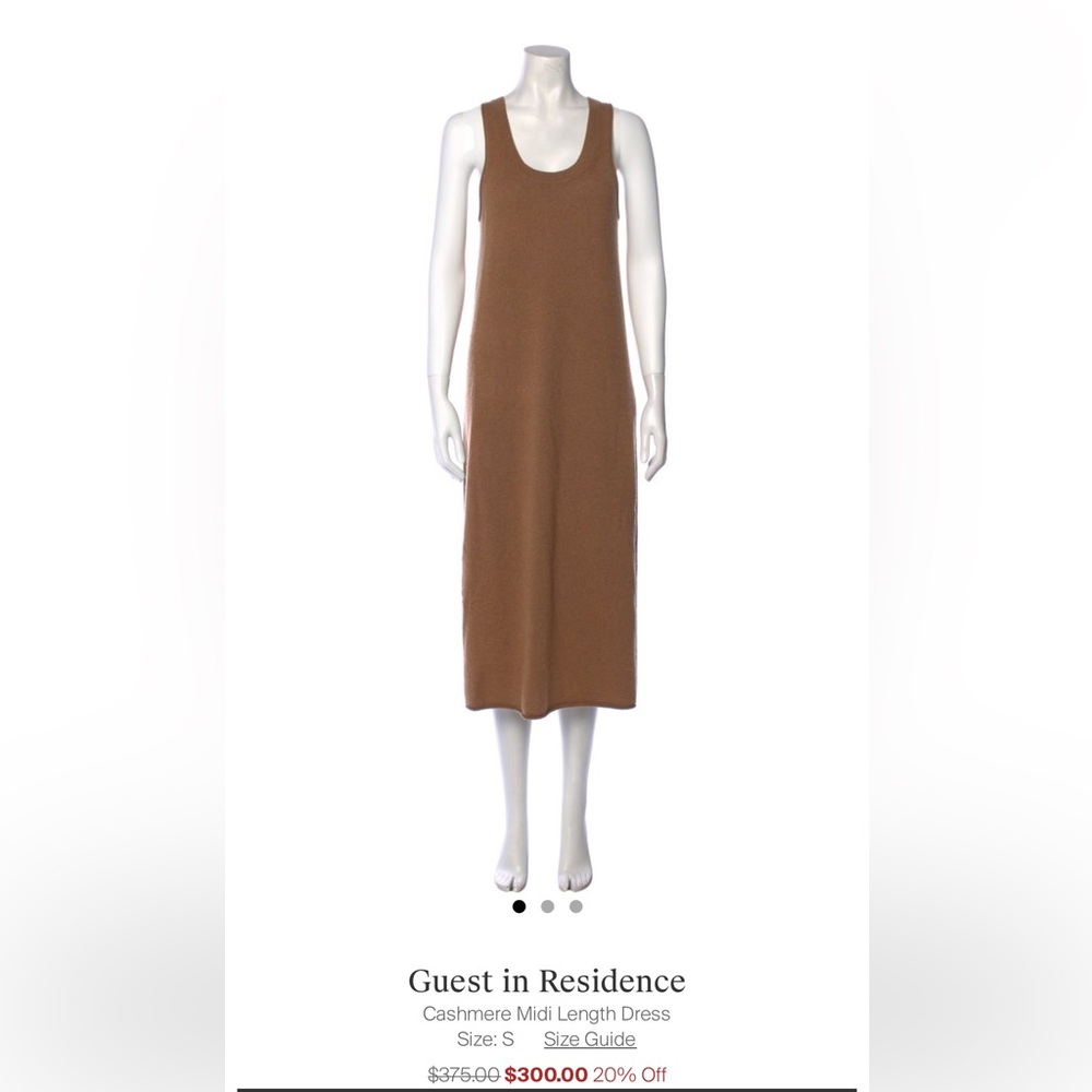 NWOT Guest In Residence Cashmere Midi Dress